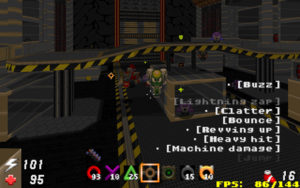 Screenshot showing the pre-boss firefight room in Techno Madness Zone