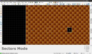 A hole in the level created by deleting an entire sector.