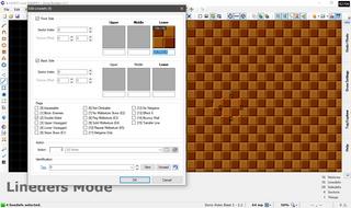 Setting the front lower texture of the sector's linedefs.